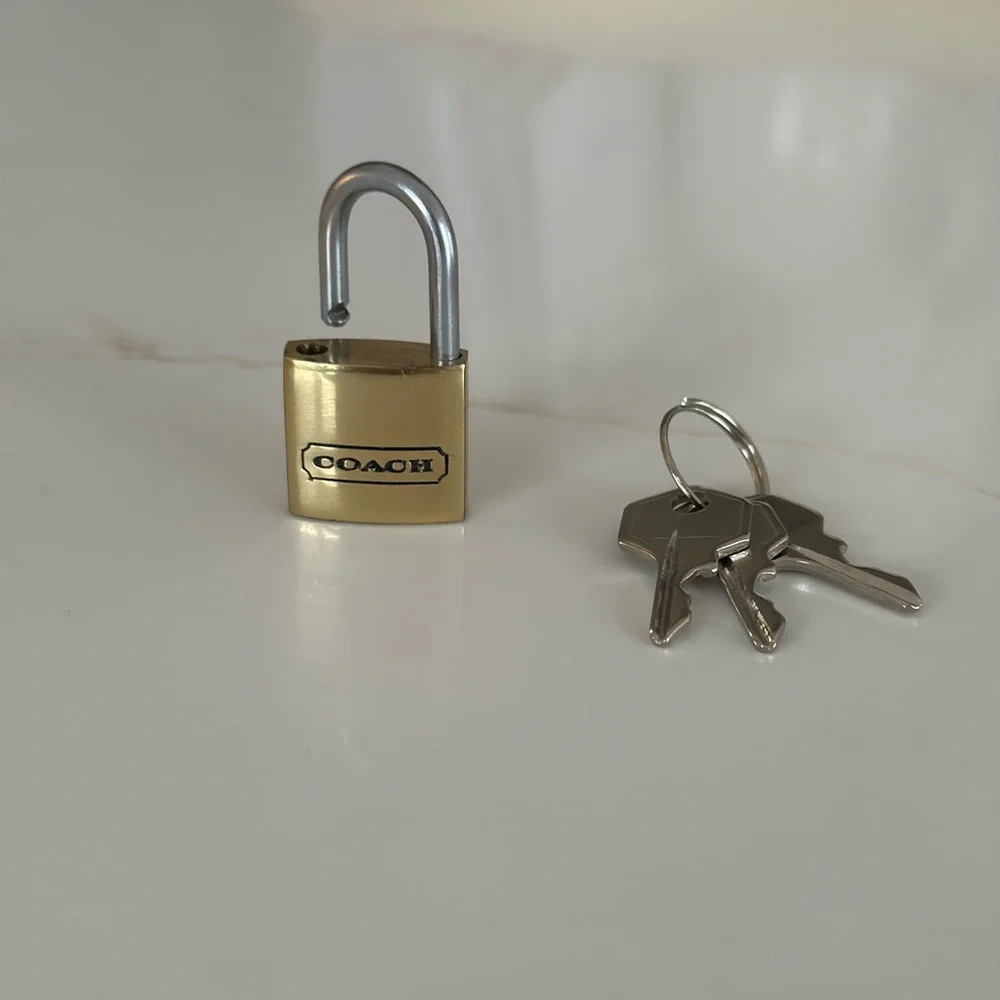Coach Gold and Silver color Padlock with Keys - Picture 5 of 6